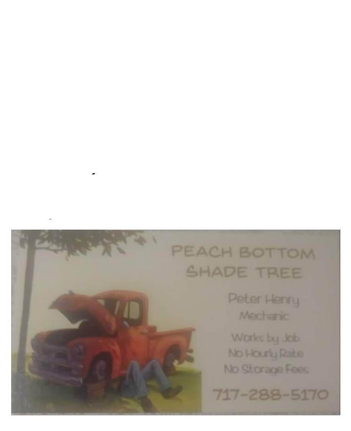 Auto Repair Shops in Peach Bottom: Peach Bottom Shade Tree Mechanic