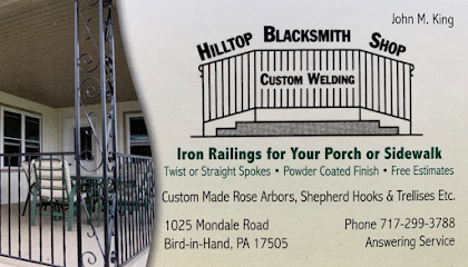 Hilltop Blacksmith Shop Fence & Railing: Bird in Hand Iron Works